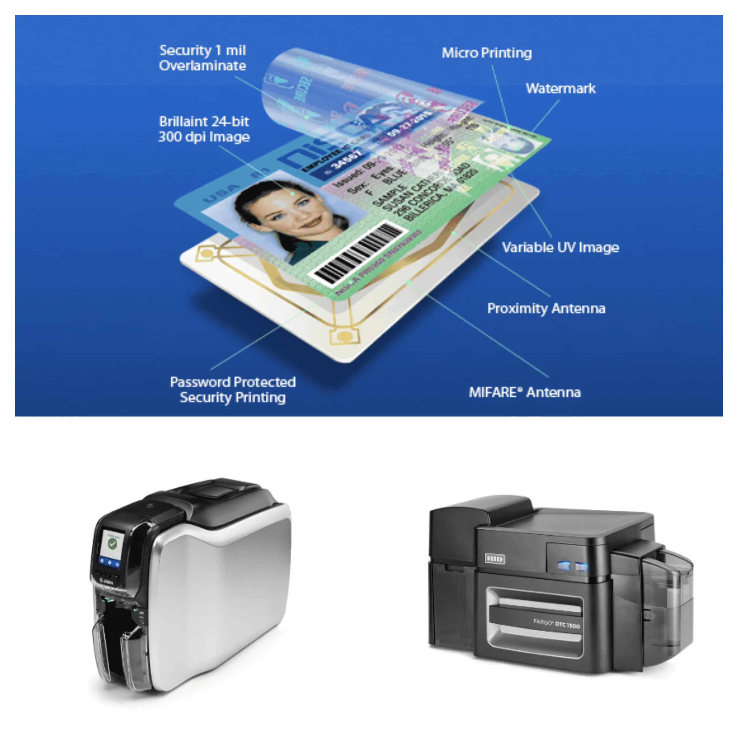 ID badge card printer